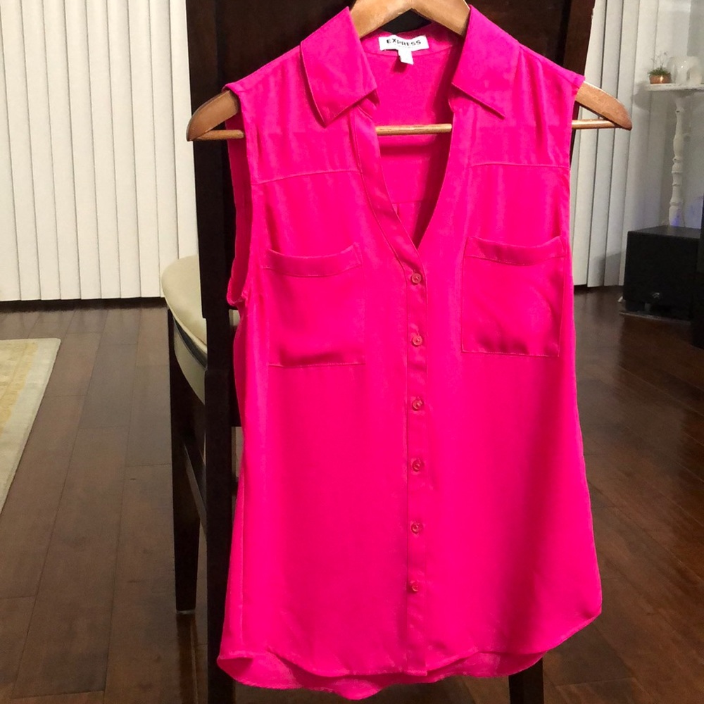 Express Portofino Sleeveless Shirt (bright pink)